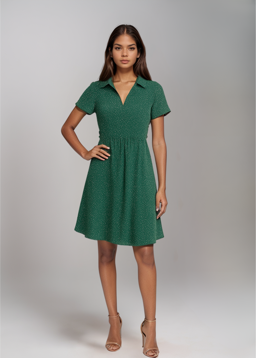 Angie - Light Polka Dot Mini Dress and Skirt