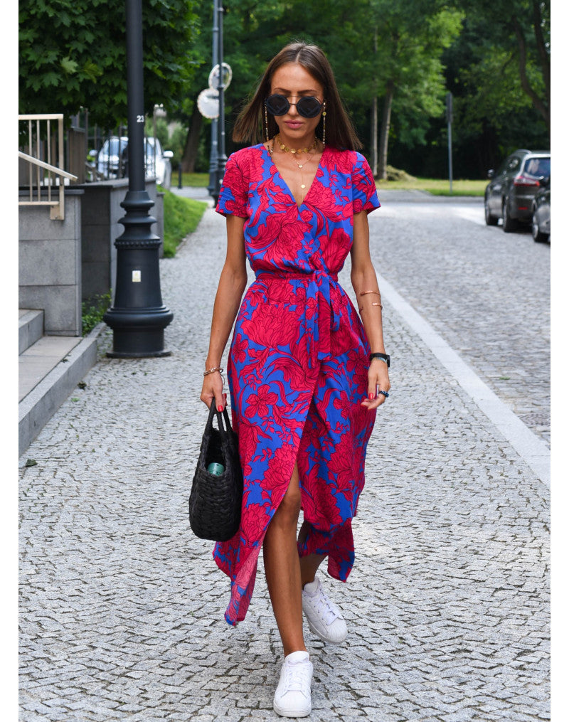 Chloe - Printed Wrap Dress