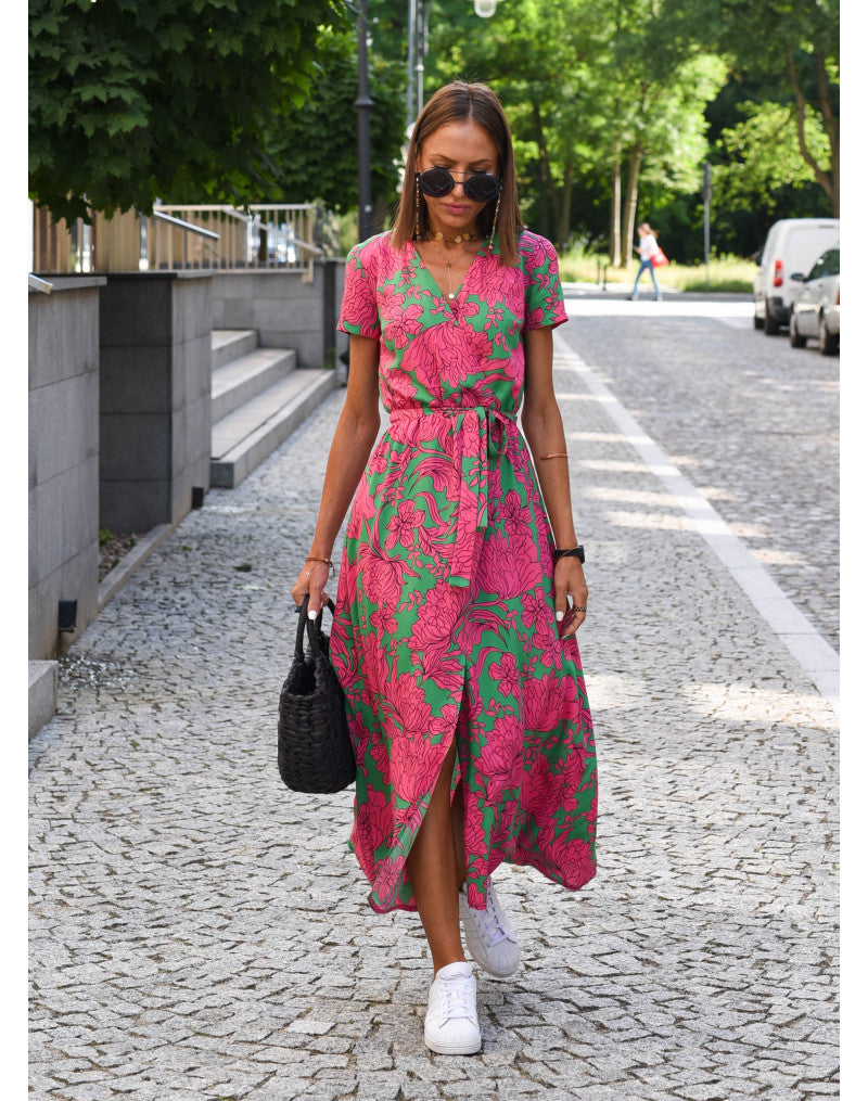 Chloe - Printed Wrap Dress