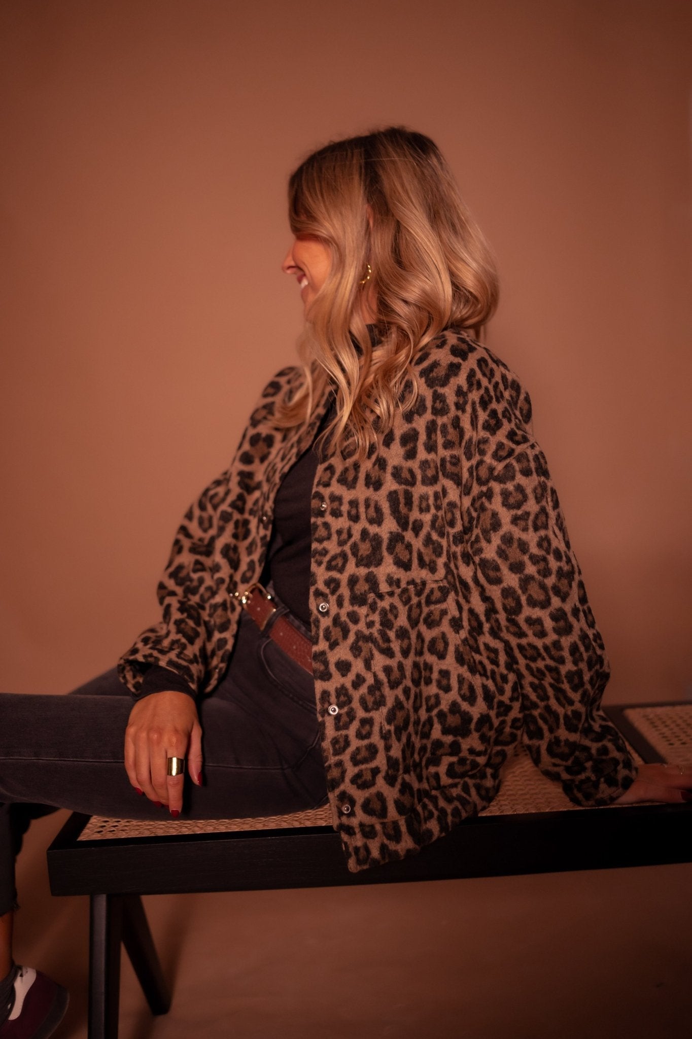 Dascha - Trendy Jacket with Leopard Print