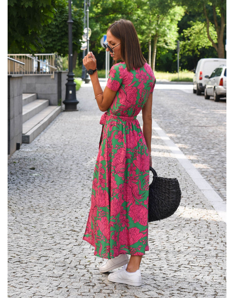 Chloe - Printed Wrap Dress
