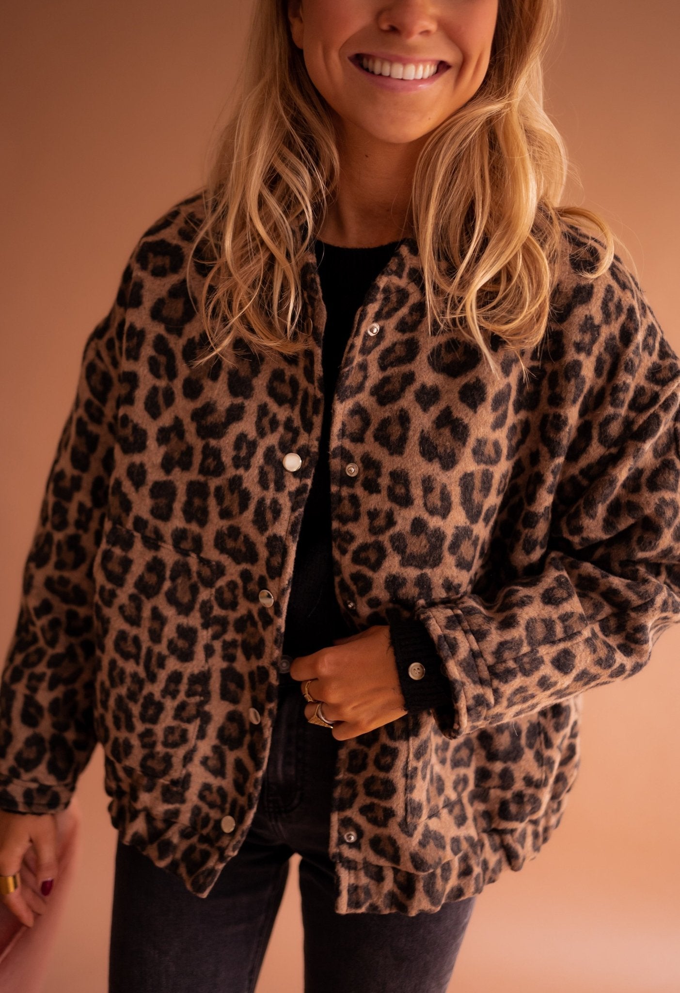 Dascha - Trendy Jacket with Leopard Print